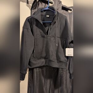 ebb & flow NWT Black Half-Zip Sweatshirt